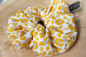 Preview: Haargummi Scrunchie - Leo senf - aus hochwertigen Musselin - handmade in Deutschland (Versandkostenfrei)