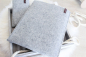 Preview: Tablethülle nach Wunschmaß -grau- aus hochwertigen Wollfilz - handgenäht in Deutschland (Versandkostenfreie Lieferung)