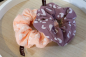 Preview: Haargummi Scrunchie - Leo mauve - aus hochwertigen Musselin - handmade in Deutschland (Versandkostenfrei)