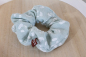 Preview: Haargummi Scrunchie - Leo mint - aus hochwertigen Musselin - handmade in Deutschland (Versandkostenfrei)