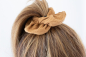 Preview: Haargummi Scrunchie - Caramel - aus hochwertigen Musselin - handmade in Deutschland (Versandkostenfrei)