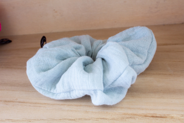 Haargummi Scrunchie - mintgrün - aus hochwertigen Musselin - handmade in Deutschland (Versandkostenfrei)