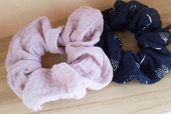 2er Set - Haargummi Scrunchie - aus hochwertigen Musselin - handmade in Deutschland (Versandkostenfrei)